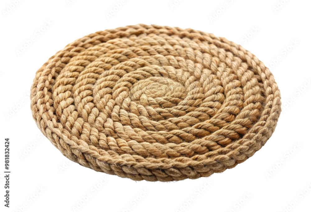 Coiled jute rope mat isolated with transparent background. Coiled jute rope mat isolated with transparent background.