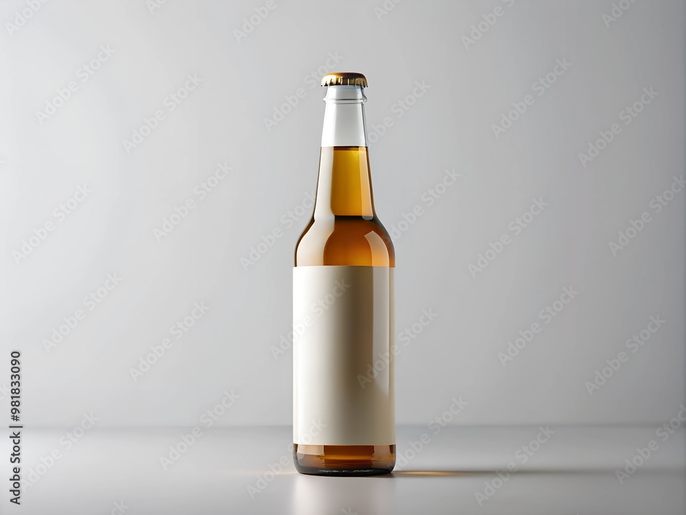 white label beer bottle mock-up. AI Generative white label beer bottle mock-up. AI Generative