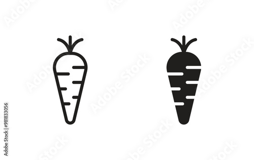 Carrot icon, Carrot sign vector