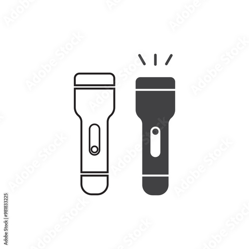 flashlight icon vector illustration template