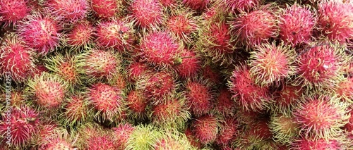 Tropical Fruit,Fresh rambutan fruit with on colorful background