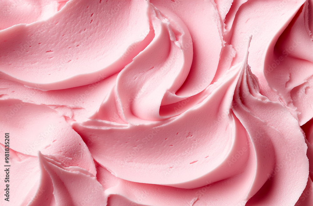 pink frosting in color creamy and smooth texture
pink frosting in color creamy and smooth texture