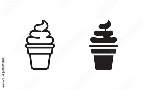 ice cream icon, ice cream sign vector