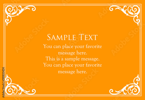 ハロウィンをイメージしたゴージャスなフレームデザインセット