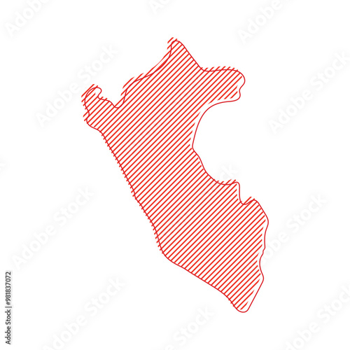 Peru map icon