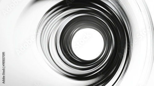round swirl of light on a white transparent background