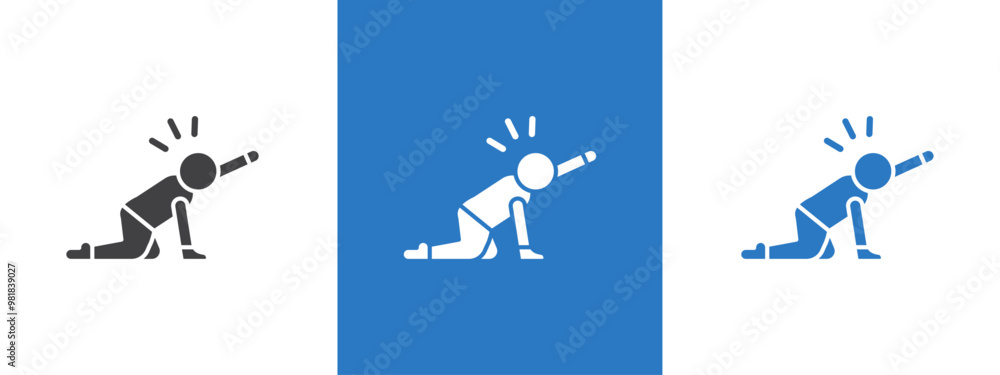 Naklejka premium abandonment icon thin line illustration