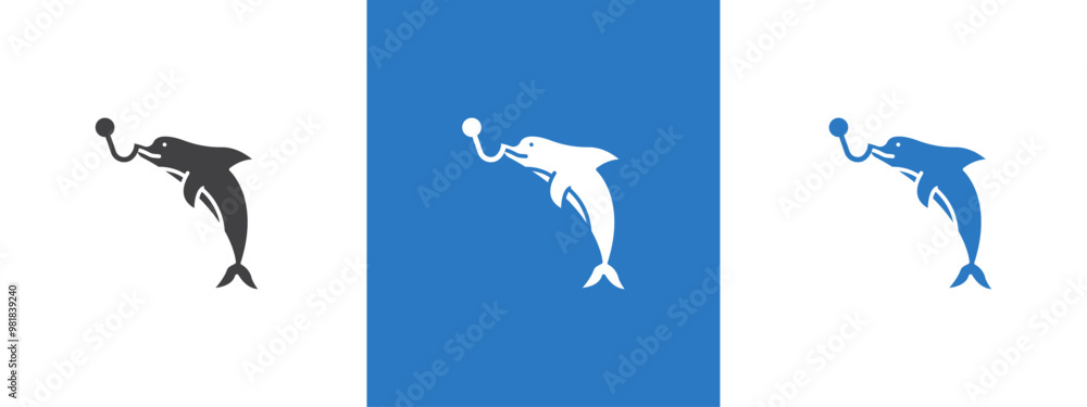 Obraz premium Bait Fishing Minnow icon thin line illustration