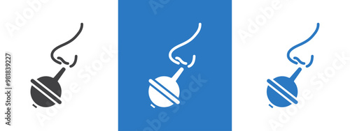 baby nasal aspirator icon thin line illustration