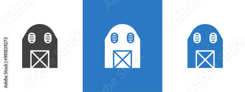 barn farm icon thin line illustration