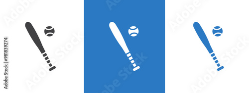 baseball sports icon thin line illustration