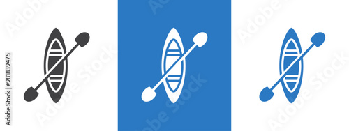 canoe icon thin line illustration
