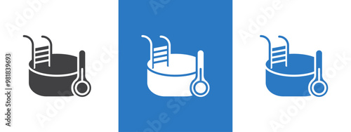 Cold plunge icon thin line illustration