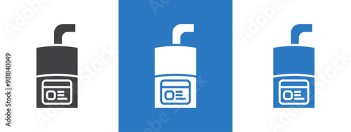 Electric heating boiler icon thin line illustration