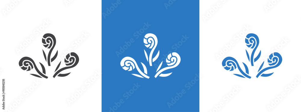 fiddleheads icon thin line illustration fiddleheads icon thin line illustration