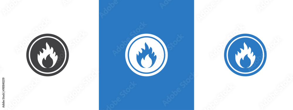 Flame fire icon thin line illustration Flame fire icon thin line illustration