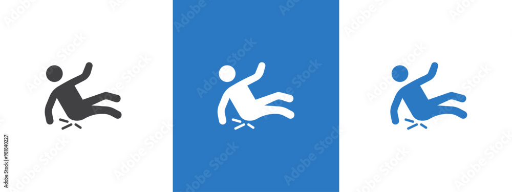 fall accident icon thin line illustration fall accident icon thin line illustration