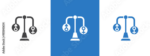 Hormone imbalance icon thin line illustration