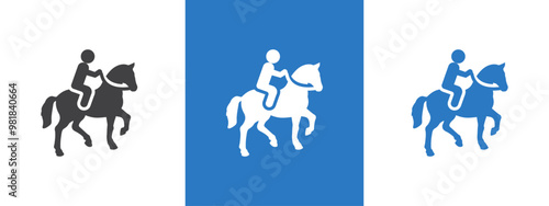 horse Ride icon thin line illustration