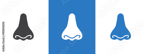 Human nose icon thin line illustration