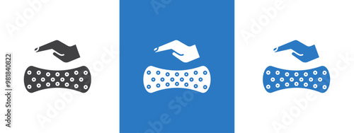 Latex mattress material icon thin line illustration