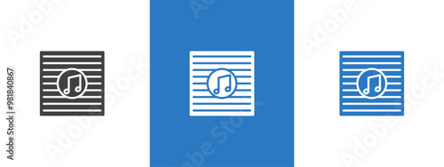 Lyrics icon thin line illustration