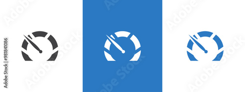 Network speed test icon thin line illustration