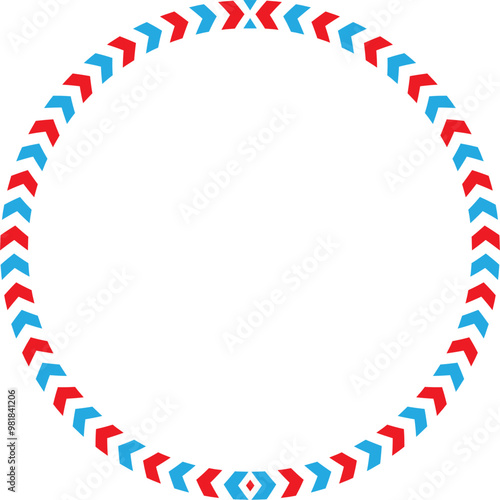 Blue Red Postal Airmail SVG Vector