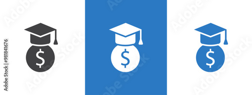 Scholarship icon thin line illustration