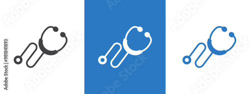 stethoscope icon thin line illustration
