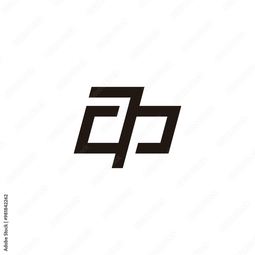 Obraz premium letter ap abstract simple line logo vector