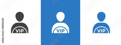 vip person icon thin line illustration