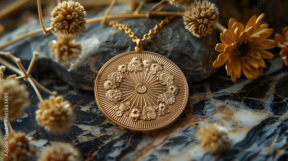 Gold Floral Pendant Necklace: A Delicate and Elegant Statement Piece Gold Floral Pendant Necklace: A Delicate and Elegant Statement Piece