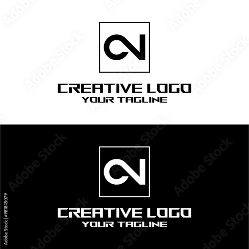 creative letter logo cn desain vektors