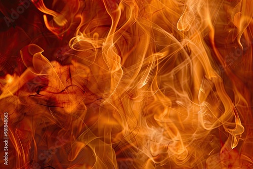 The image is of smoke and fire, with a lot of orange and red colors