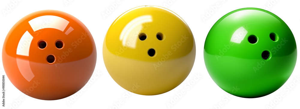 Close Up Front View To a Set Of Colored Bowling Balls PNG isolated on white and transparent background - Bowling gear for Bowling tournament Sports Concept Close Up Front View To a Set Of Colored Bowling Balls PNG isolated on white and transparent background - Bowling gear for Bowling tournament Sports Concept