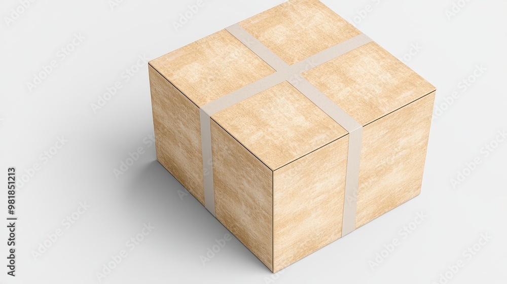 Cardboard Box with Tape Mockup Shipping Package Design Delivery Concept Cardboard Box with Tape Mockup Shipping Package Design Delivery Concept
