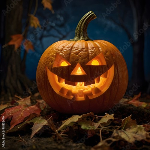 Halloween pumpkin background featuring spooky jack-o-lanterns on a black backdrop, perfect for autumn celebrations	