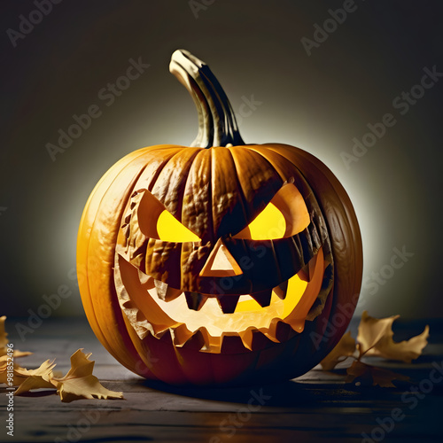 Halloween pumpkin background featuring spooky jack-o-lanterns on a black backdrop, perfect for autumn celebrations	