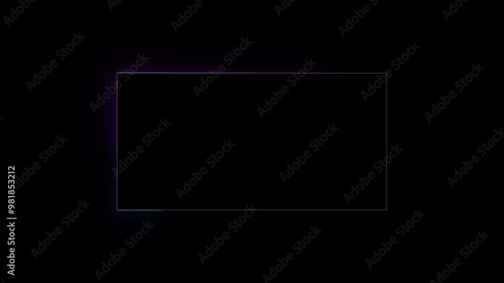 Neon light glowing rectangle frame background 4k animation. Abstract Neon squire frame background. Neon light glowing rectangle frame background 4k animation. Abstract Neon squire frame background.