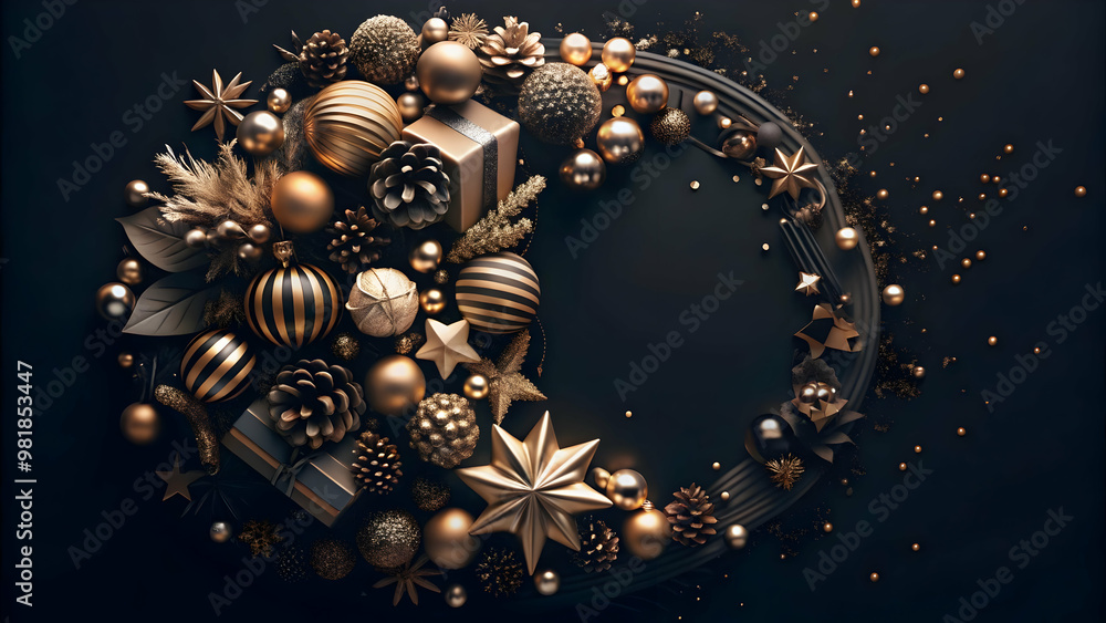 Naklejka premium Vibrant Abstract Holiday Celebration Design with Colorful Shapes and Patterns - Dynamic Background with Copy Space for Festive Text and Joyful Imagery