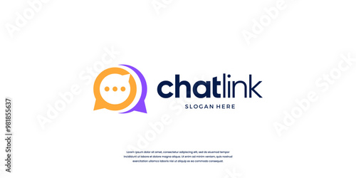 Modern chat consulting company logo. Communication logo designs template.