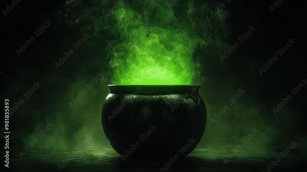 Green Smoke Rising From Black Cauldron Green Smoke Rising From Black Cauldron