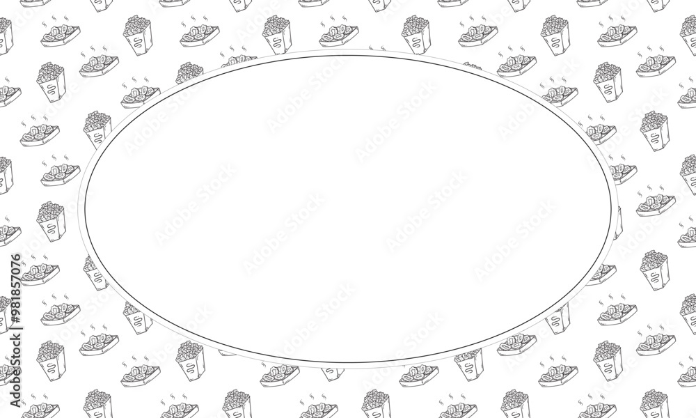 food and beverage frame in doodle style frame background food and beverage frame in doodle style frame background