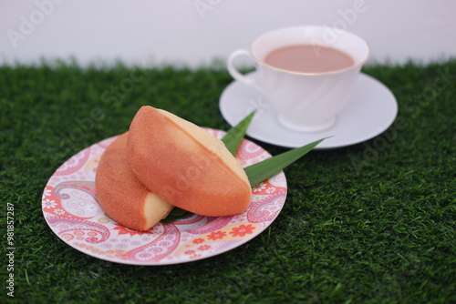 Kue Pukis or pukis cake made from flour eggs yeast and coconut milk. photo