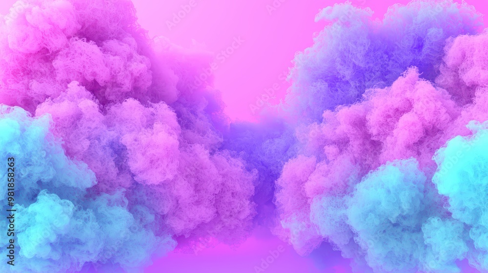 Fototapeta premium Abstract Colorful Swirling Paint Clouds Background