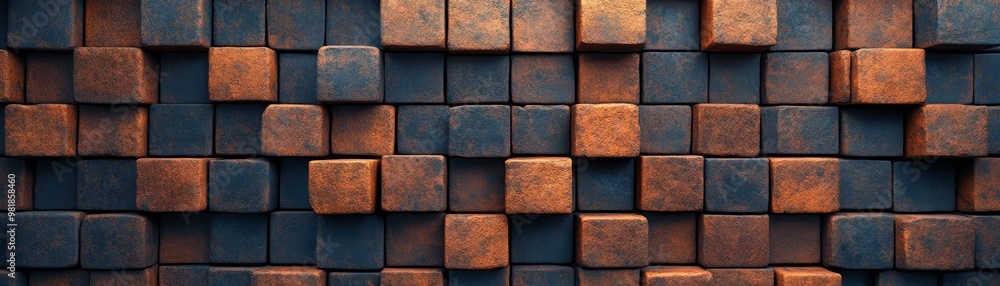 Abstract Geometric Rusty Brick Wall Background Texture Abstract Geometric Rusty Brick Wall Background Texture