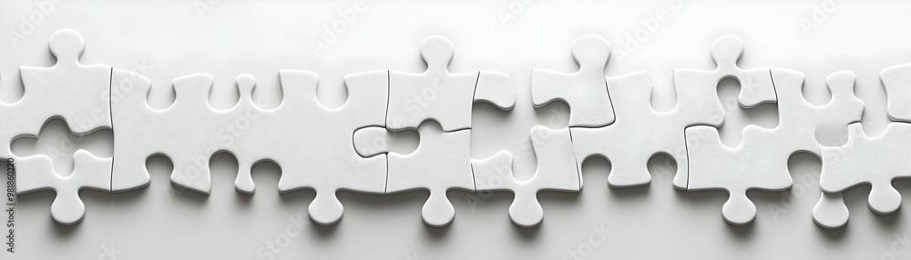 White Puzzle Piece Frame Concept: Wide Shot of Unity Symbolizing Mental Health Awareness for Janeiro Branco - Isolated on White Background for Campaign Use White Puzzle Piece Frame Concept: Wide Shot of Unity Symbolizing Mental Health Awareness for Janeiro Branco - Isolated on White Background for Campaign Use