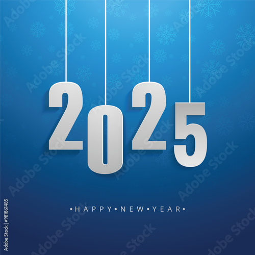 2025 happy new year greeting card holiday celebration background