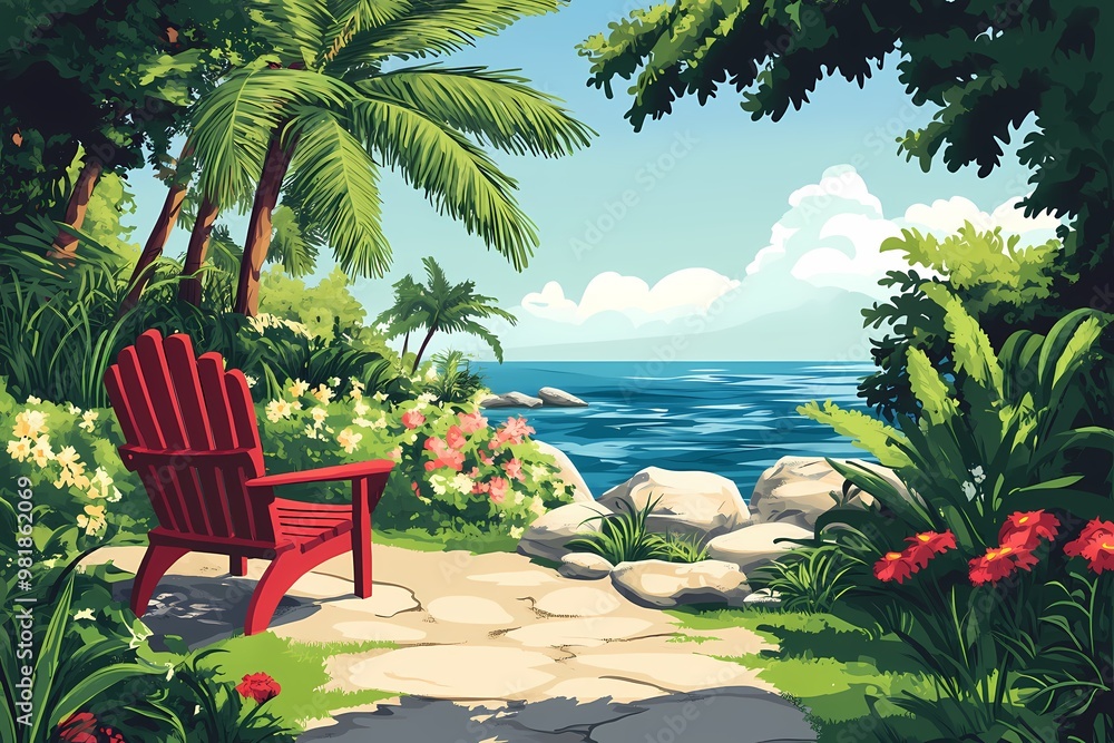 Fototapeta premium Tropical Paradise Relaxation